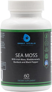 Orbit Vitals Sea Moss with Irish Moss, Bladderwrack, Burdock, and Black Pepper