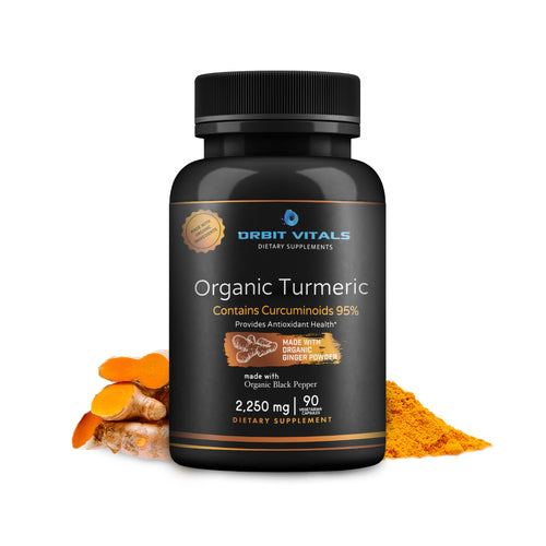 Organic Turmeric Curcumin with Ginger and Black Pepper - 2250mg